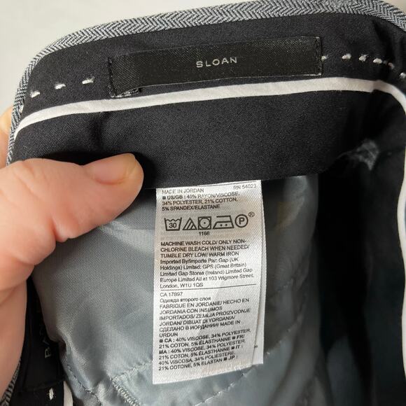 BANANA REPUBLIC Sloan Ankle Button Trousers Gray Size 8 - Picture 7 of 11